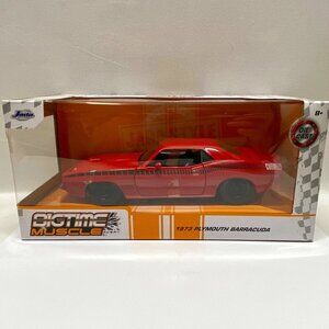 Jada Big Time Muscle 1973 Plymouth Barracuda Red 1/24 Die-cast Model Car 34037
